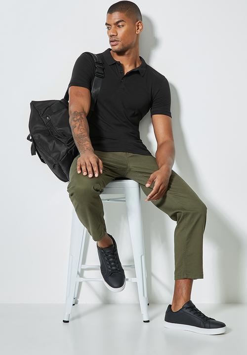 Superbalist - Rico muscle fit golfer - black 