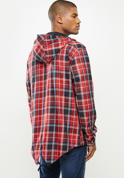 Ben Sherman - Shirt hoody - red