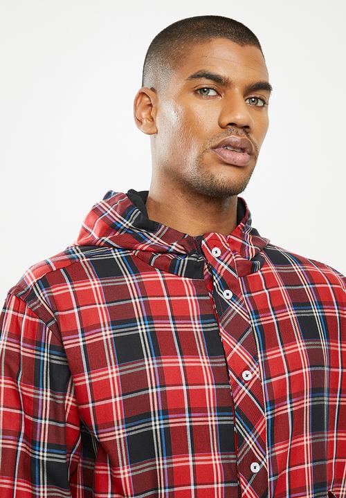 Ben Sherman - Shirt hoody - red