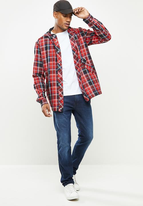 Ben Sherman - Shirt hoody - red