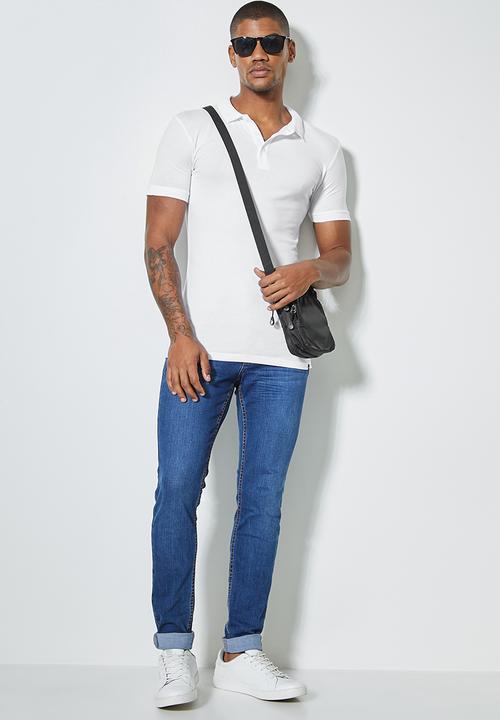 Superbalist - Rico muscle fit golfer - white