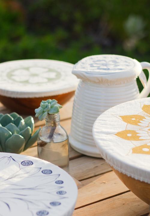 Halo Dish Covers - Dish and bowl cover set of 6- edible flowers