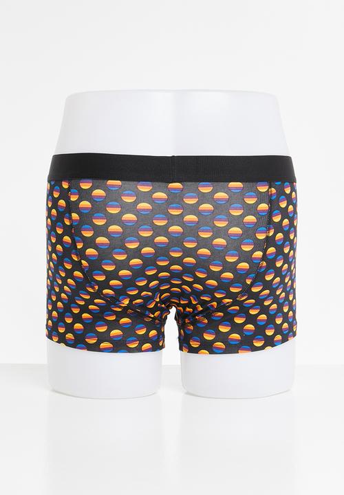 Happy Socks - Sunrise dot trunks - black