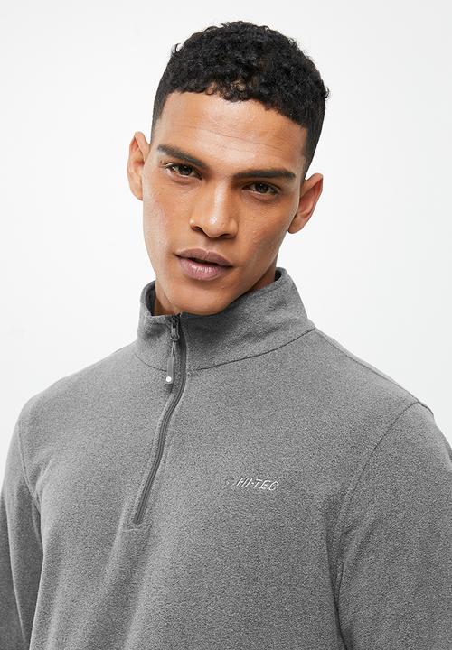 Hi-Tec - Tech 1/4 zip - ebony melange