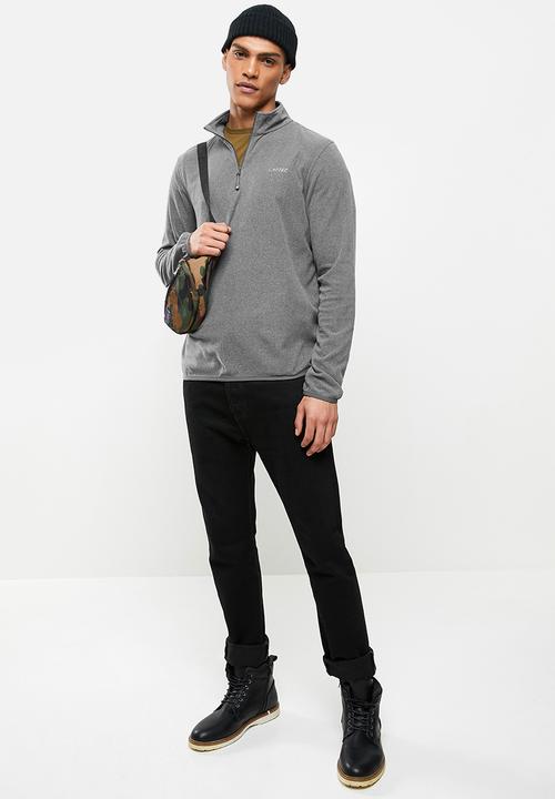 Hi-Tec - Tech 1/4 zip - ebony melange