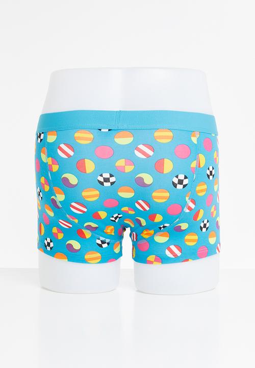 Happy Socks - Clashing dot trunks - blue