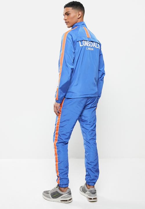 Lonsdale - Nylon strapped tracksuit - blue & orange