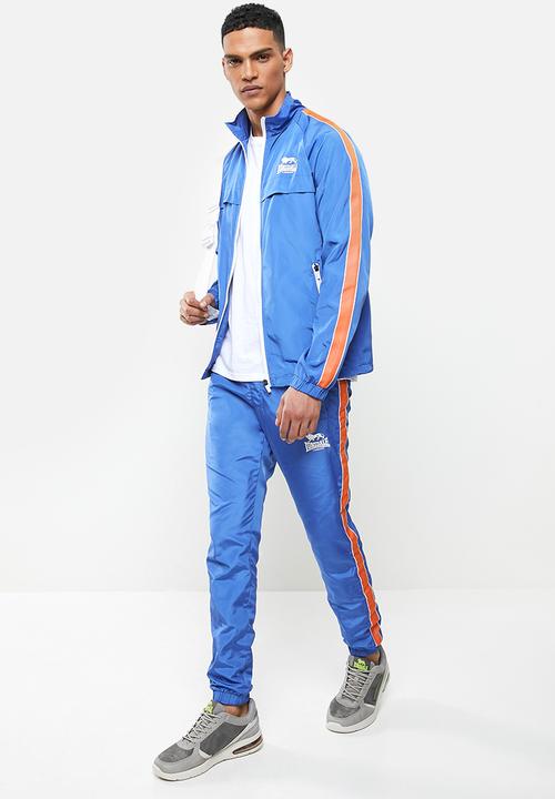 Lonsdale - Nylon strapped tracksuit - blue & orange
