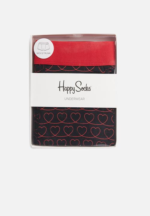 Happy Socks - Loveline trunks - black & red