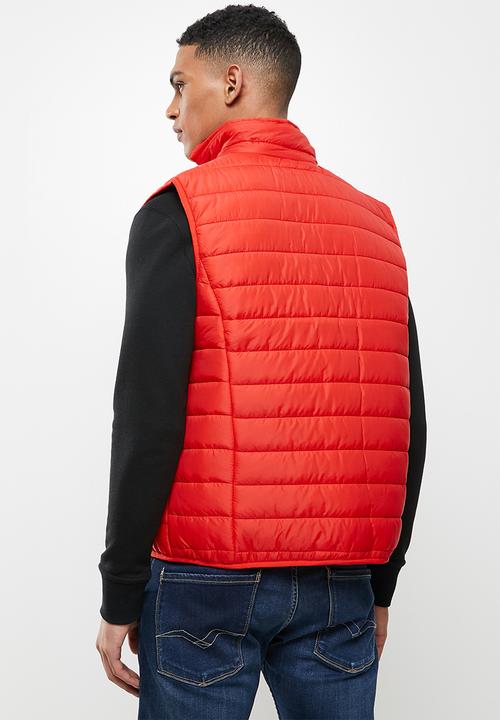 Lonsdale - Sleeveless puffer jacket - red