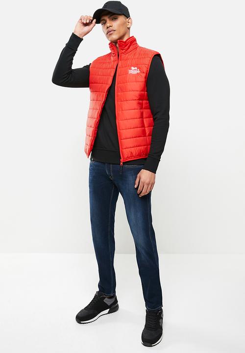 Lonsdale - Sleeveless puffer jacket - red