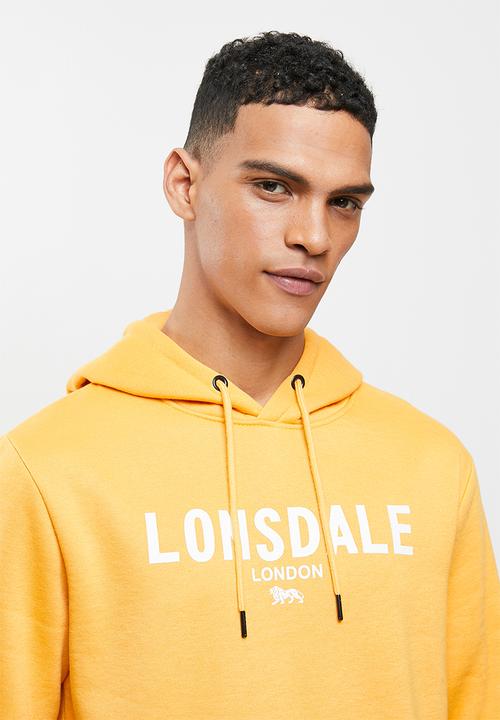 Lonsdale - Fleece hoodie sweater - mustard