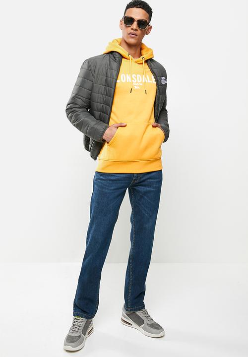 Lonsdale - Fleece hoodie sweater - mustard
