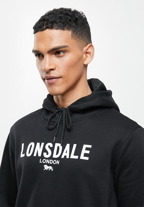 Lonsdale - Fleece hoodie sweater - black