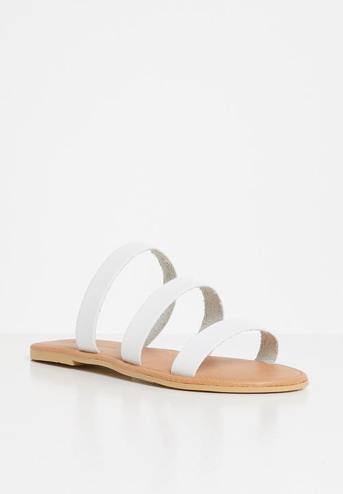 Superbalist - Dina leather slide - white