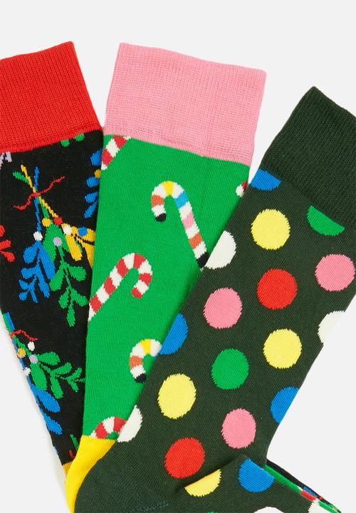 Happy Socks - 3-Pack holiday socks gift set - multi