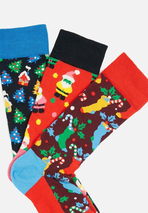 Happy Socks - 3-Pack holiday socks gift set - multi