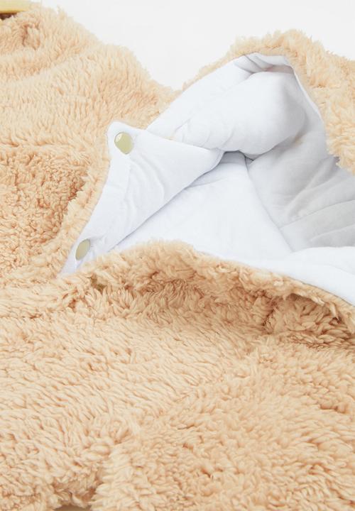 Pop Candy - Baby boys bear babygrow - brown