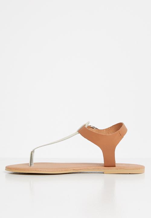 Superbalist - Ellie leather T-bar sandals - tan