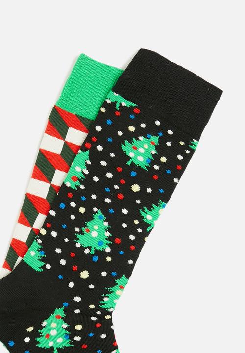 Happy Socks - 2-Pack holiday socks gift set - multi