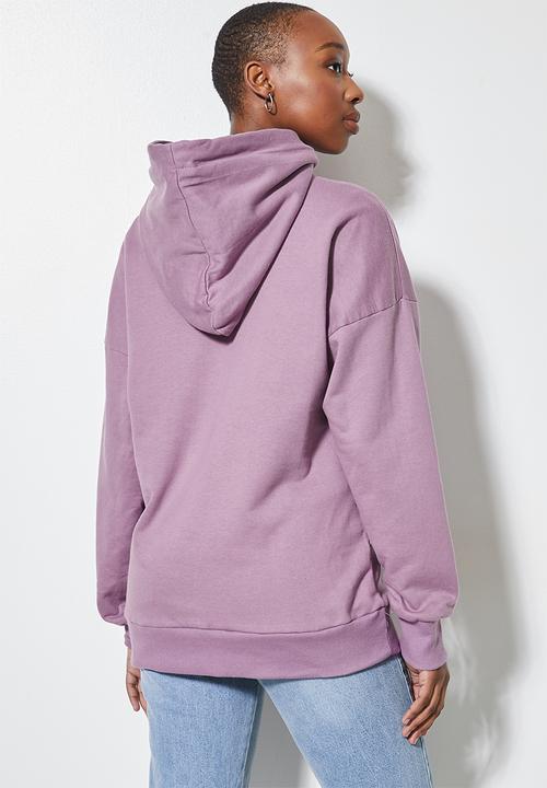 Superbalist - Longline hoodie - mauve