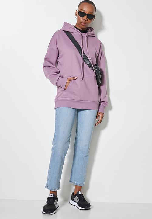 Superbalist - Longline hoodie - mauve