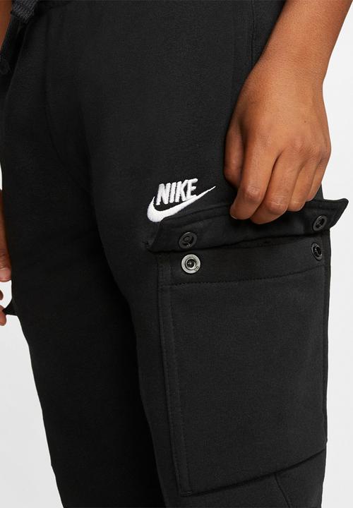 Nike - B nsw club cargo pant - black & white