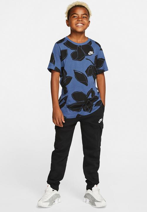 Nike - B nsw club cargo pant - black & white