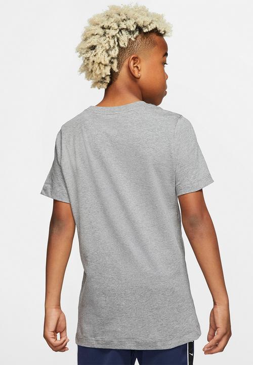 Nike - B nsw tee futura icon td - carbon heather/white