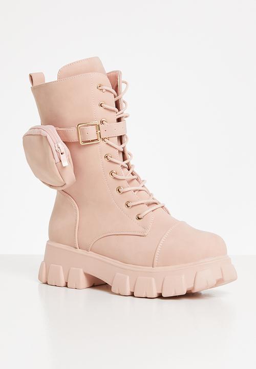 Seduction - Pocket pouch chunky boot - pink