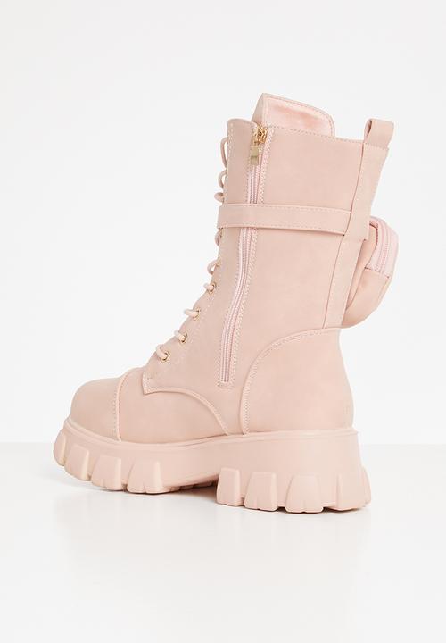 Seduction - Pocket pouch chunky boot - pink