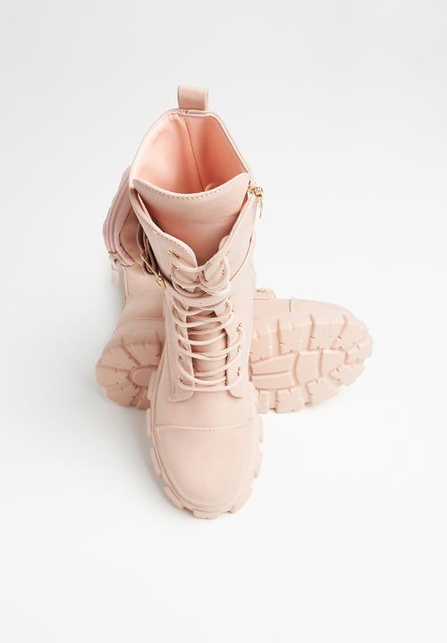 Seduction - Pocket pouch chunky boot - pink