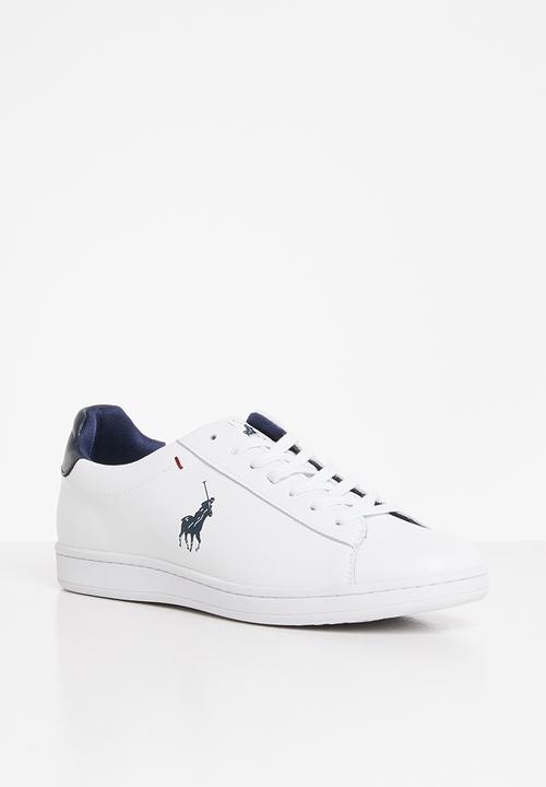 POLO - Hayden leather pony sneaker - white