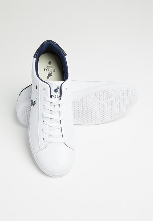 POLO - Hayden leather pony sneaker - white