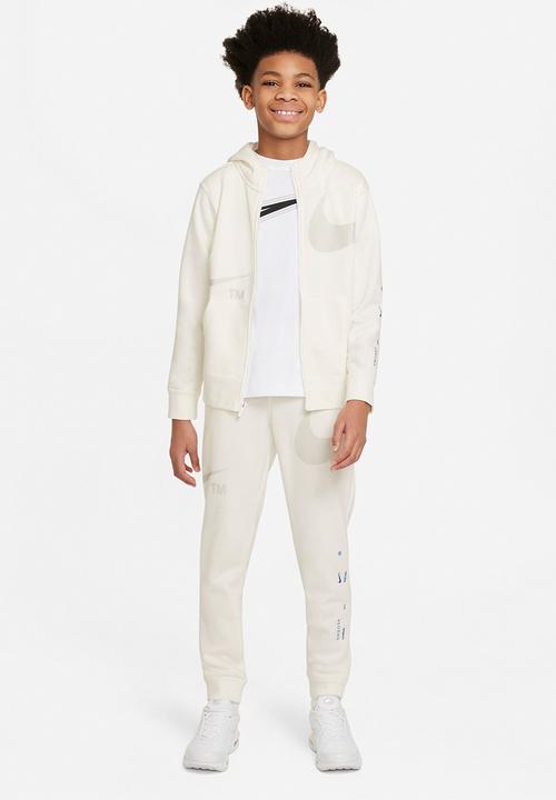 Nike - B nsw swoosh flc fz - sail/light bone