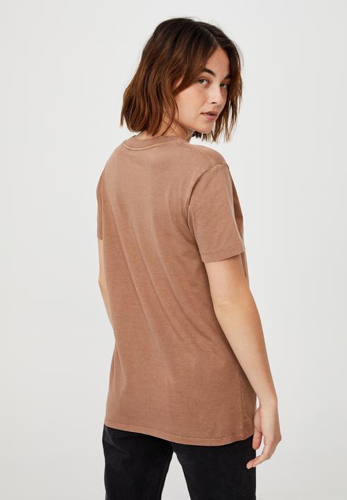 Cotton On - Classic organic cotton graphic t shirt - be kind/cocoa bean