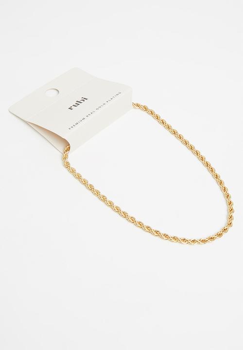 Rubi - Premium forever necklace - gold plated rope