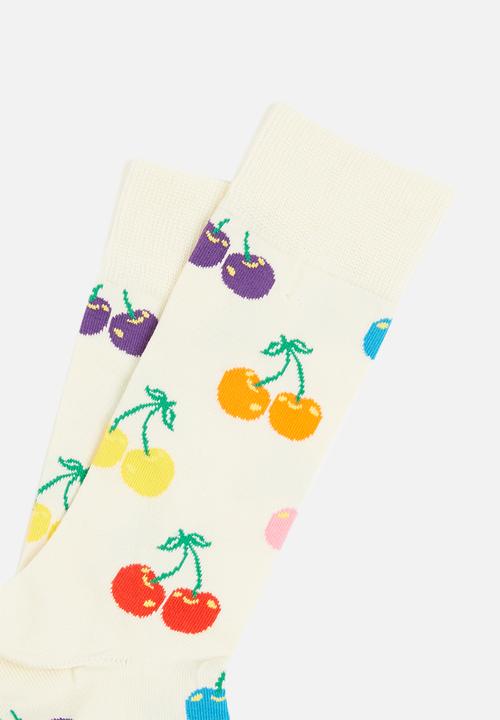 Happy Socks - Cherry socks - white