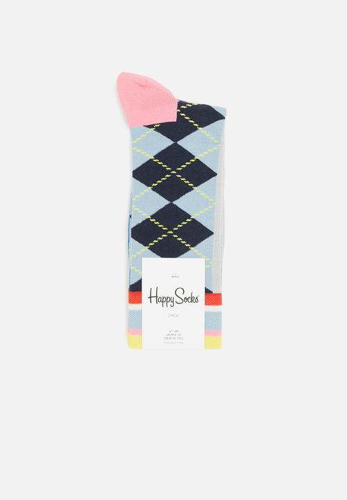 Happy Socks - Half/half argyle stripe socks - multi