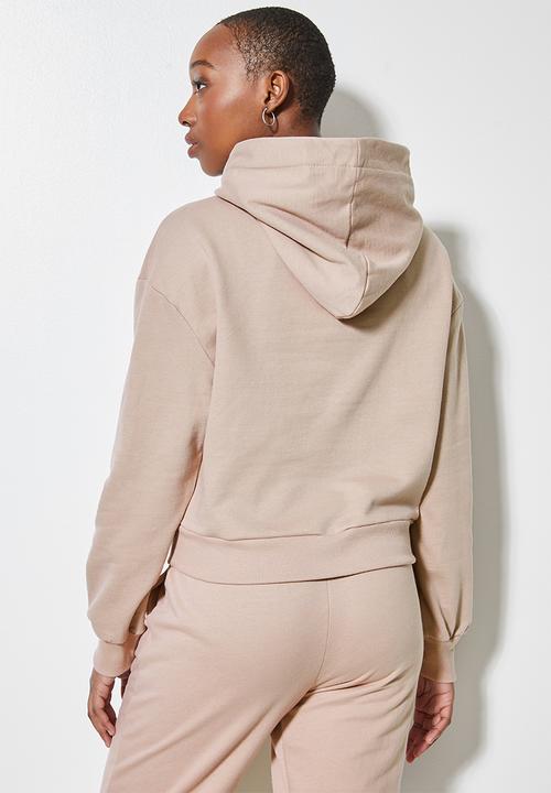 Superbalist - Crop hoodie - bark