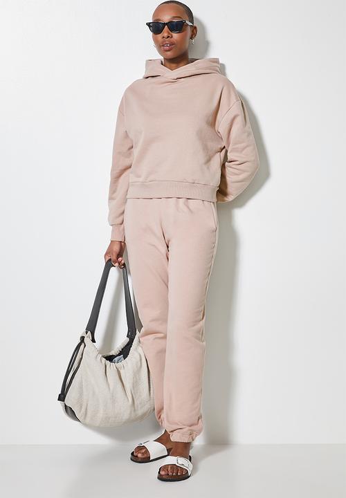 Superbalist - Crop hoodie - bark