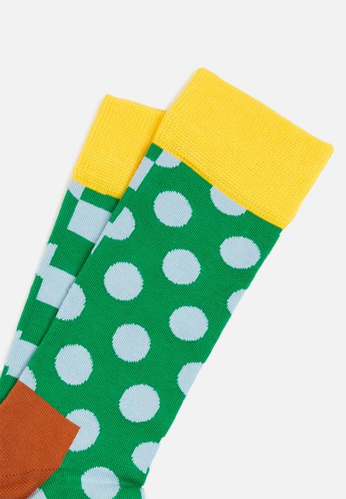 Happy Socks - Stripe/dot socks - green 