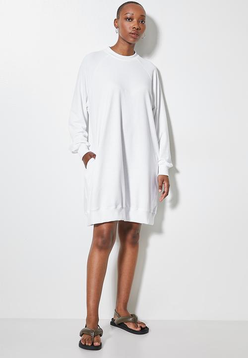 Superbalist - Oversized mini sweat dress -  white