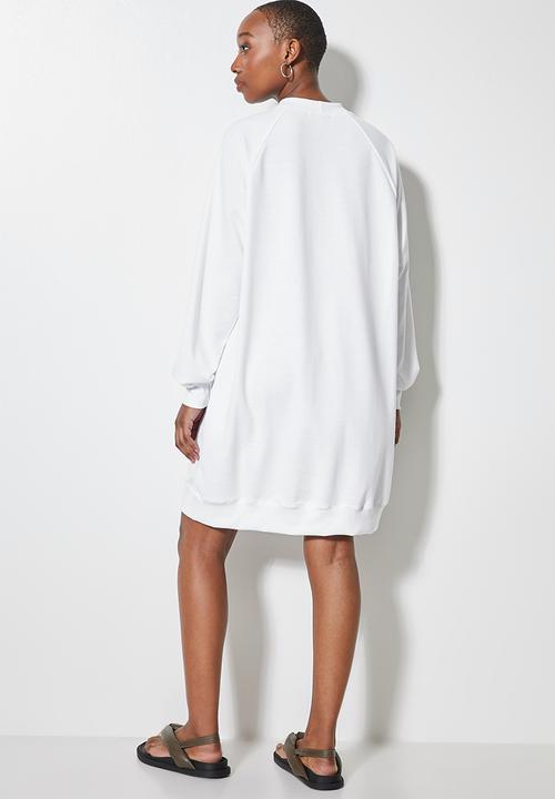 Superbalist - Oversized mini sweat dress -  white