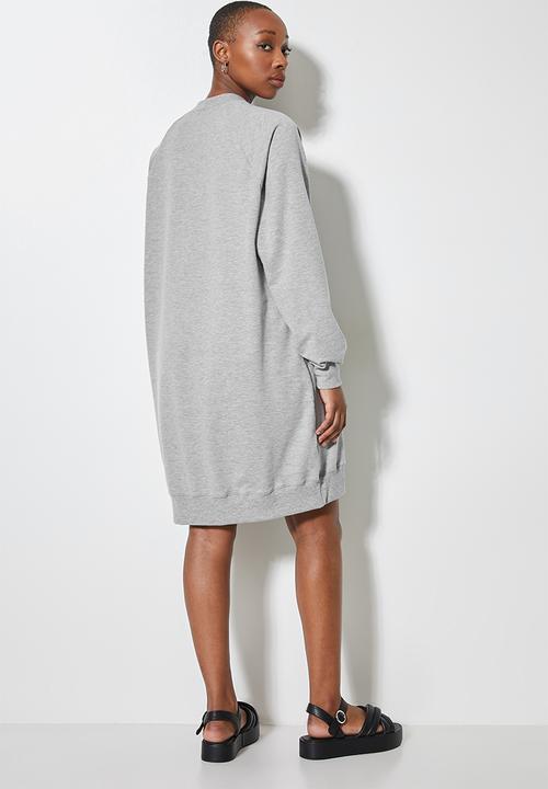 Superbalist - Oversized mini sweat dress - grey