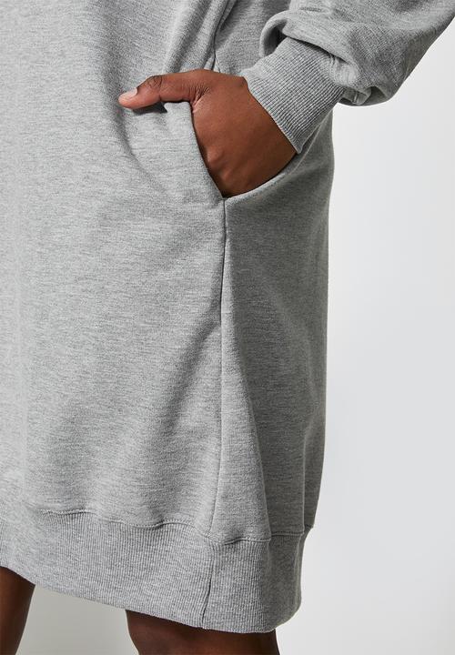 Superbalist - Oversized mini sweat dress - grey