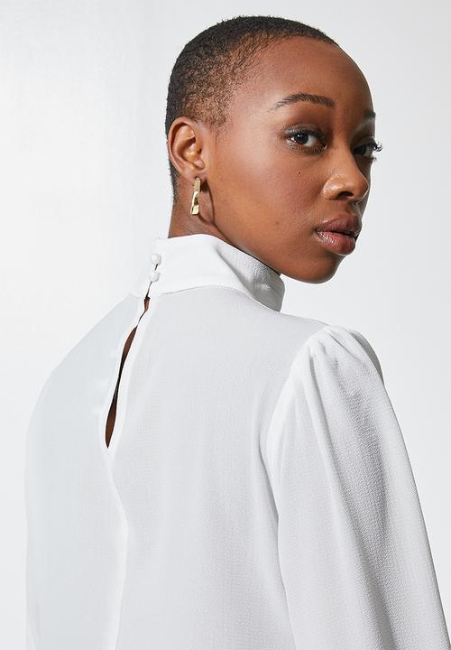 Superbalist - Funnel neck shell - white 