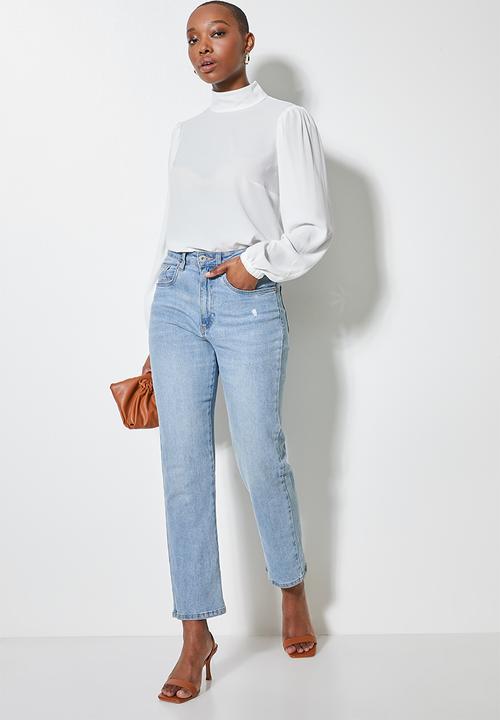 Superbalist - Funnel neck shell - white 