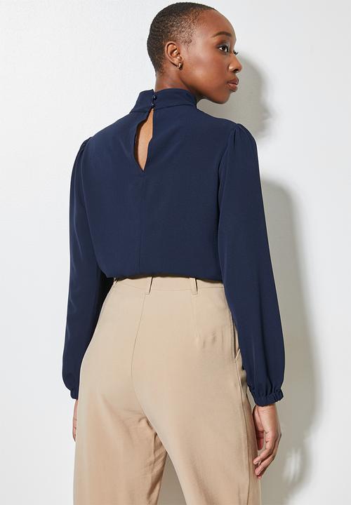 Superbalist - Funnel neck shell - navy 