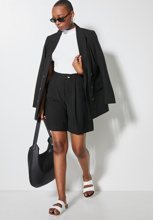 Superbalist - 2 pack fine rib funnel neck tops - black & white